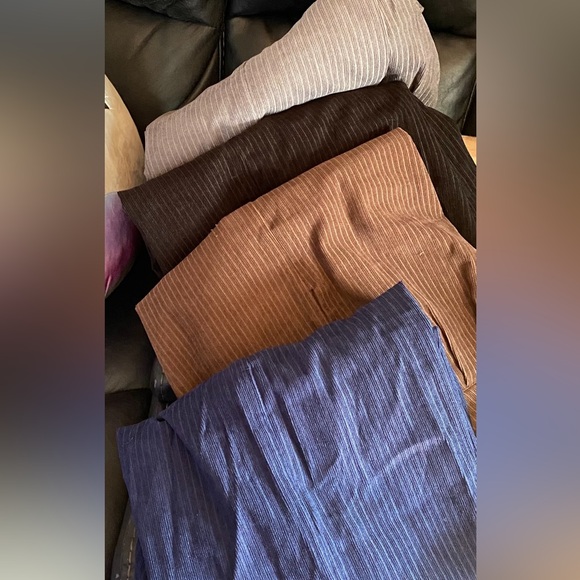 Stylish Corduroy Wide-Leg Pants/Large/blue - Picture 16 of 16